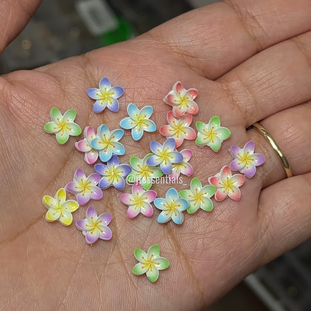 03 - 3D Flower Nail Charms – Colorful Nail Art (25pcs approx ) - JTessentials