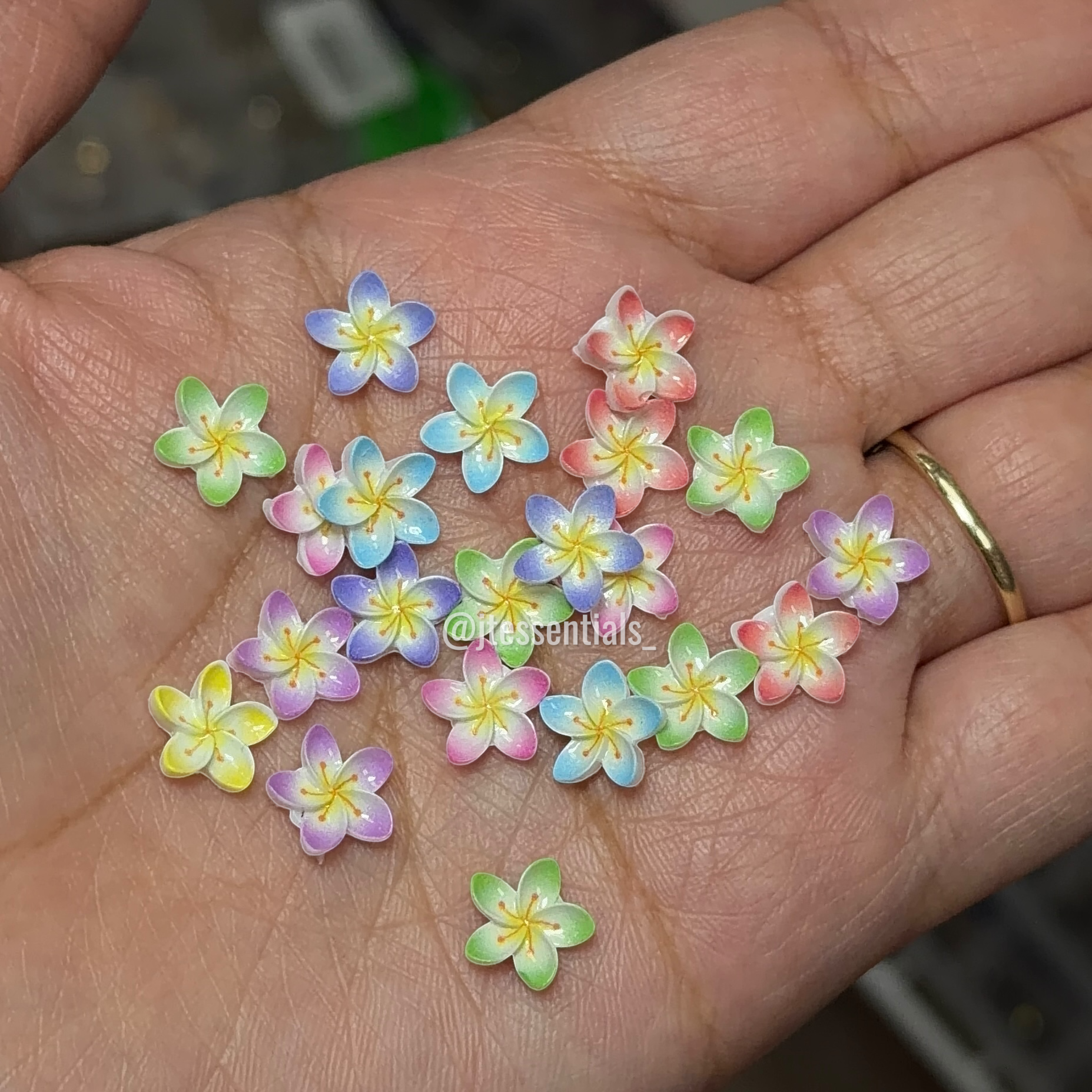 03 - 3D Flower Nail Charms – Colorful Nail Art (25pcs approx ) - JTessentials