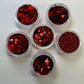 03| 6 - Piece Glitter Nail Art Set - Red Heart Decorations for Stunning Designs - JTessentials