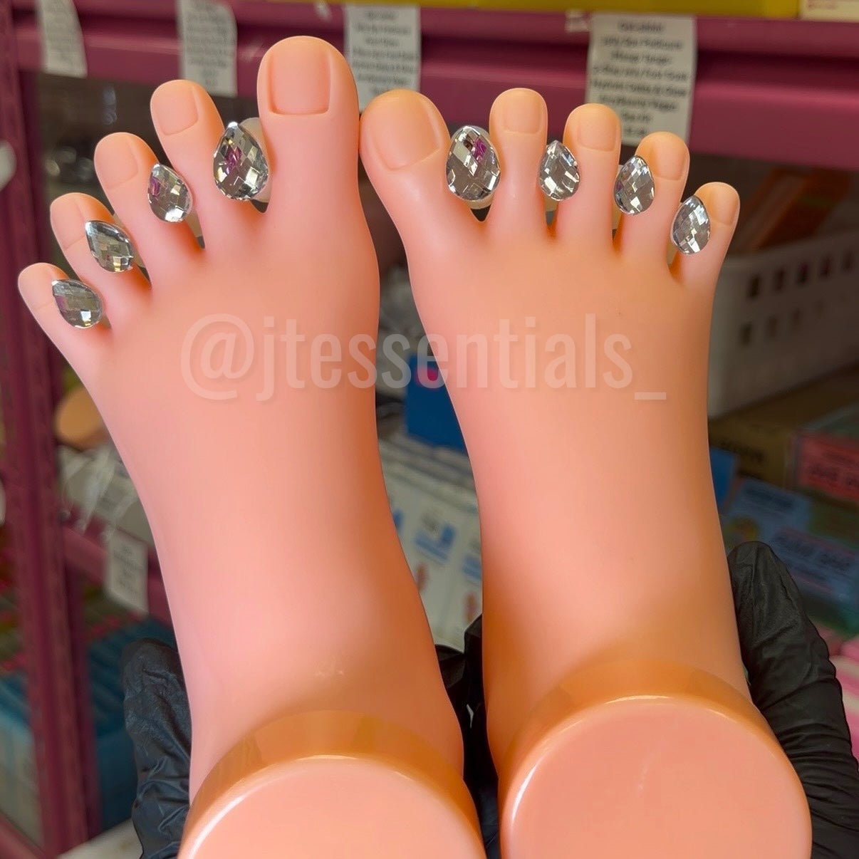 03 DIAMOND Toe Separator with 3D Fun Nail Designs - Style Toe Spacers for Pedicures and Nail Art - JTessentials