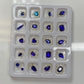 20 pcs BLUE RHINESTONE CHARM BOX -08