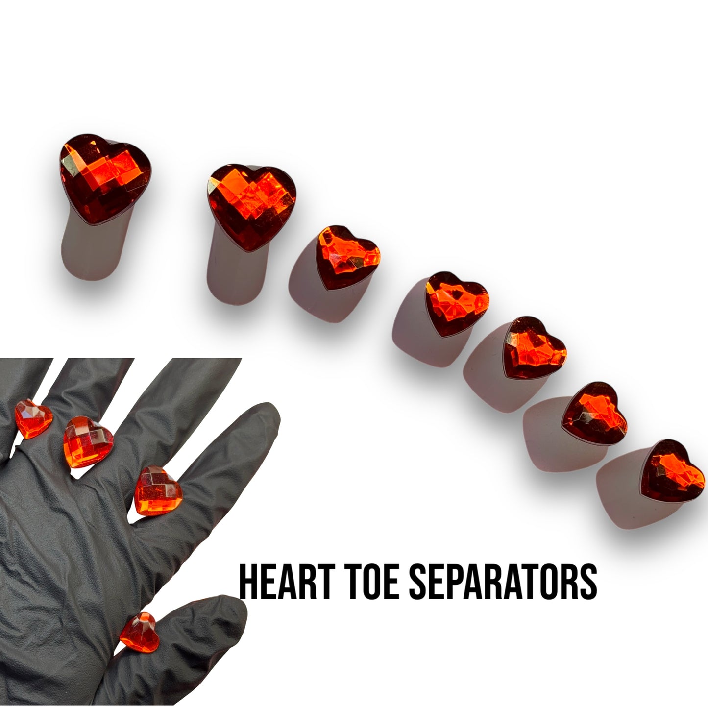 Heart-Shaped Toe Separators - Perfect for Pedicures & Nail Art