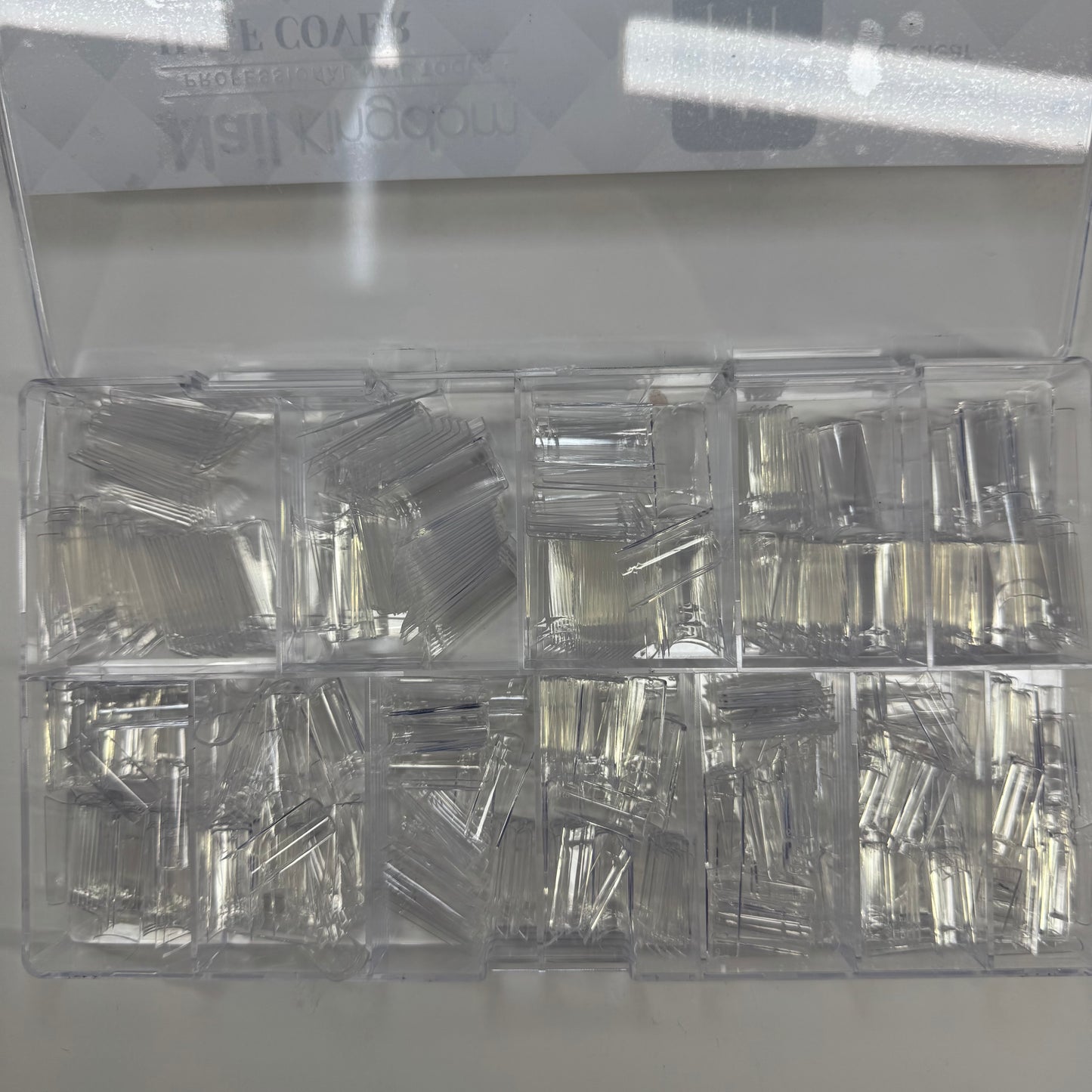 STRAIGHT MEDIUM NO C CURVE NAIL TIPS 500 pc BOX
