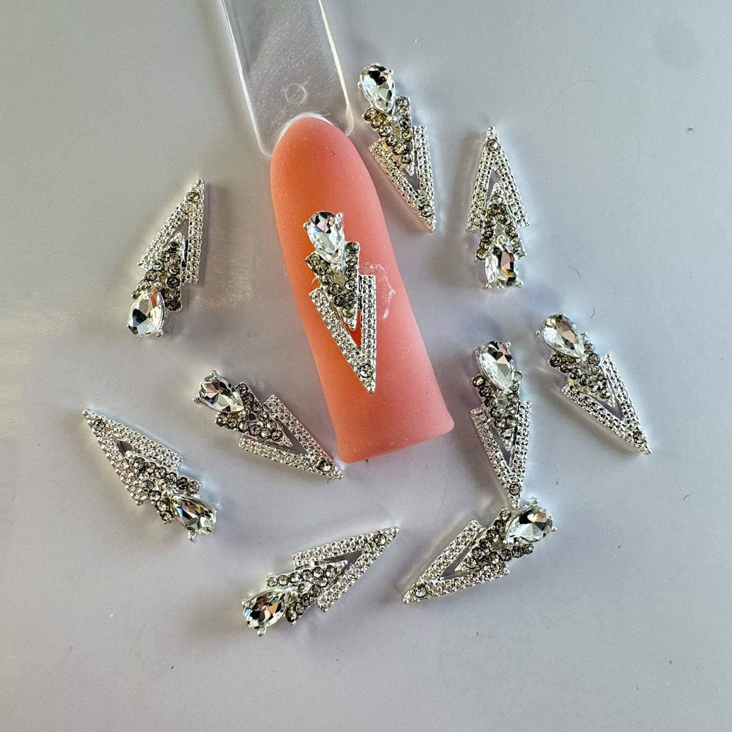 10 pcs -silver Lux  Nail Charm