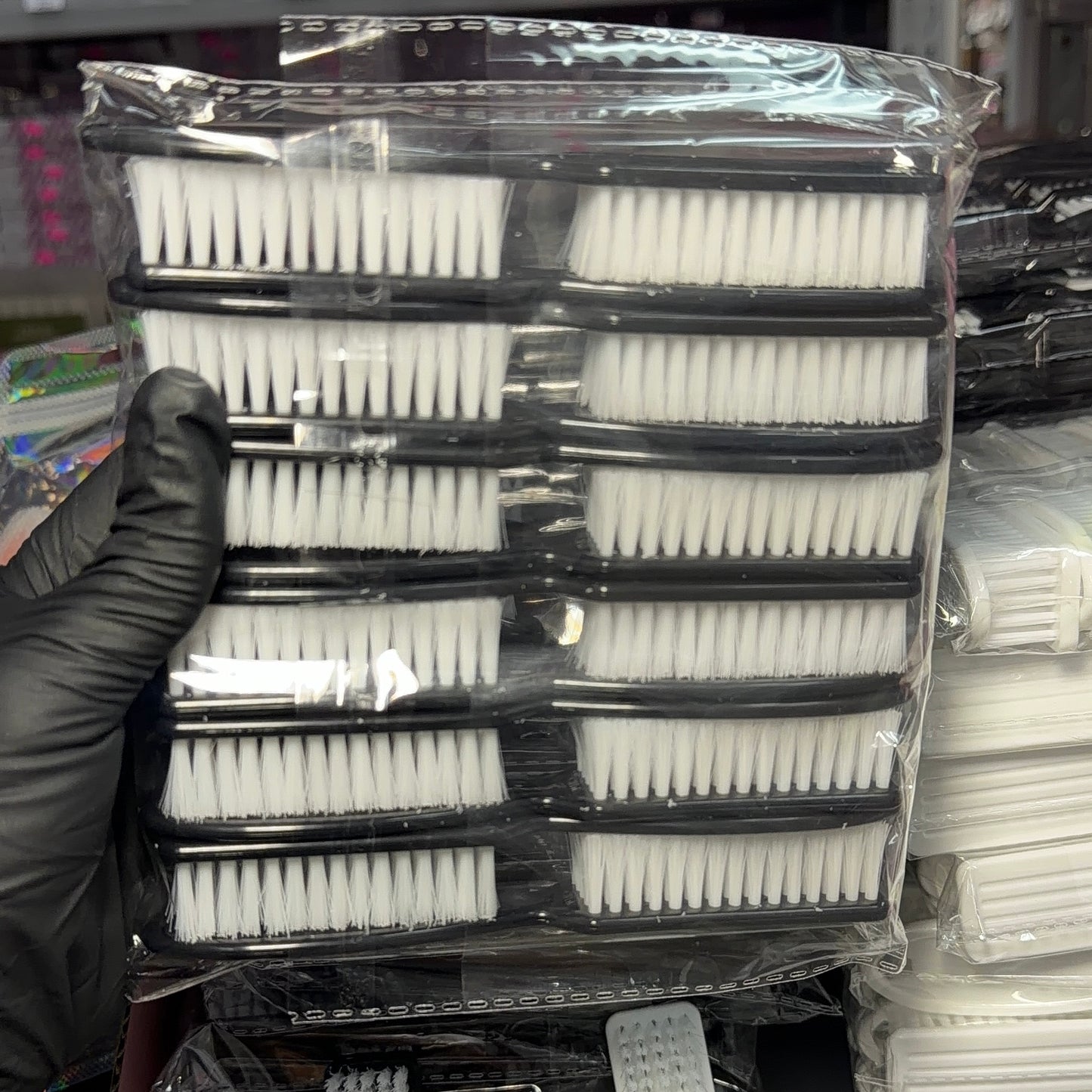 12 PCs dust brush for nails black