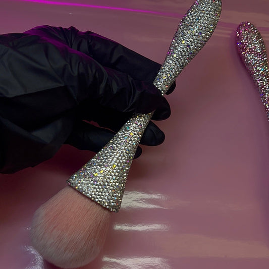 1 PC Blinged Out - Brush for Nail Dust| Silver - JTessentials