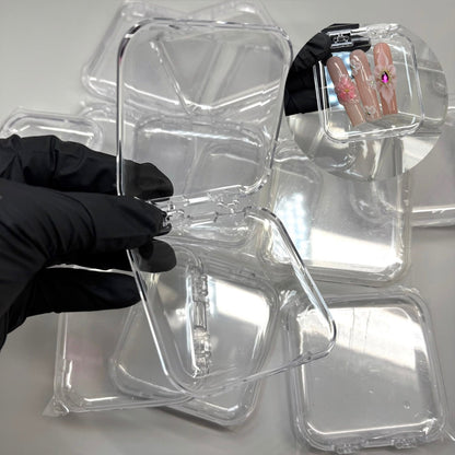 1 pc - Clear Plastic Storage Box for Press - On Nails – Durable & Compact Organizer - JTessentials