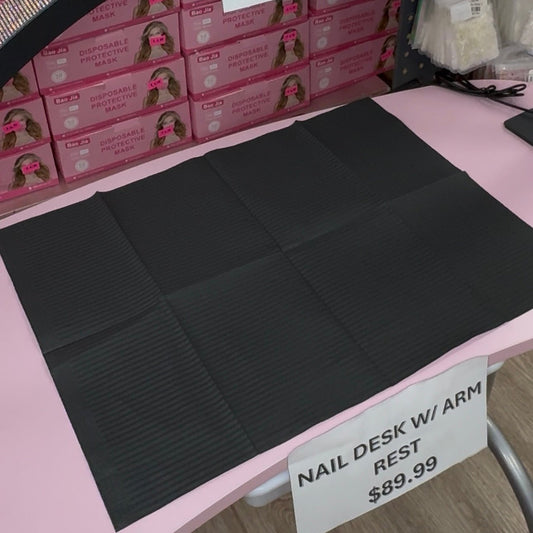 10 - Pack Black Disposable Dental Bibs – Waterproof Table Covers for Nail Techs - JTessentials