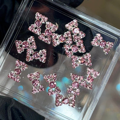 10 pcs - Bling Bow Pink Nail charm - JTessentials