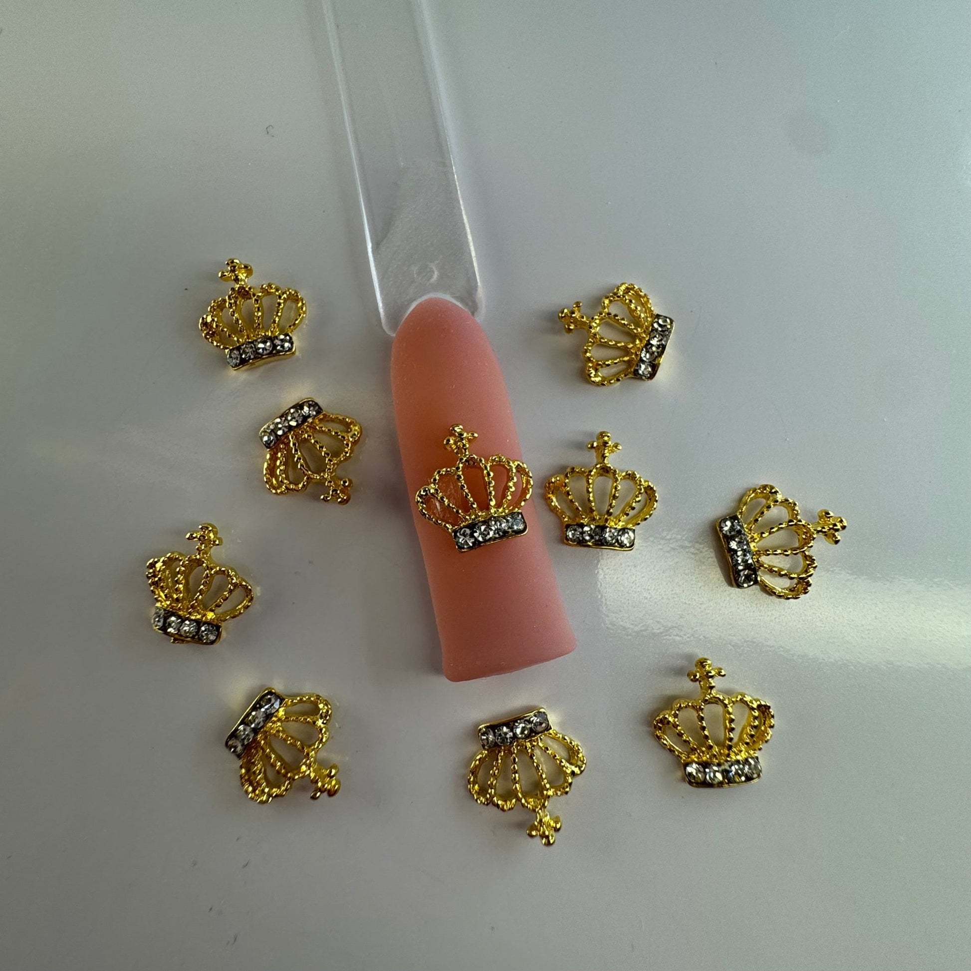 10 PCs Crown Charm - Gold Nail Charms - JTessentials