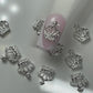 10 PCs CROWN CHARM Nail Charm – Silver - JTessentials