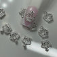 10 PCs CROWN CHARM Nail Charm – Silver - JTessentials