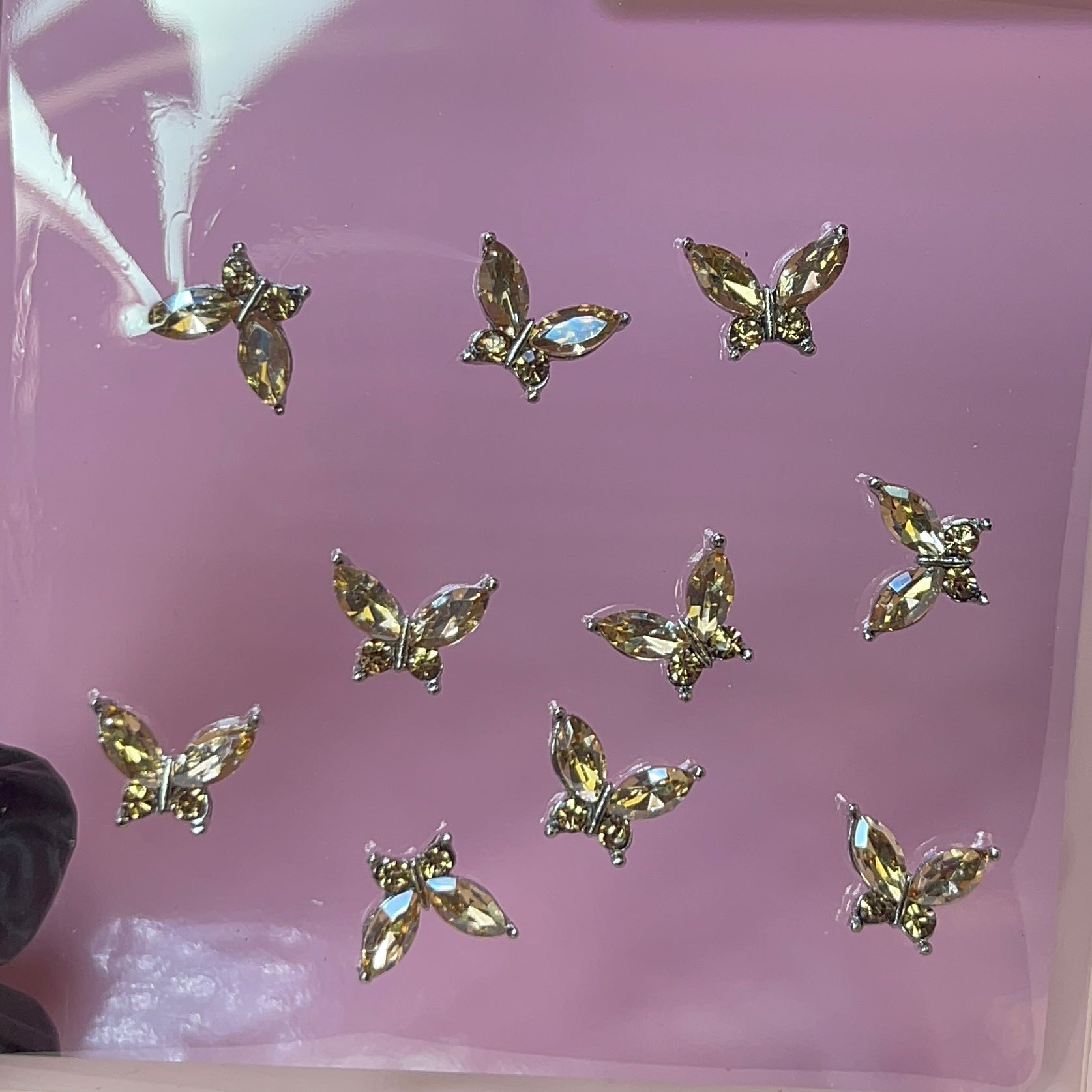10 PCs Crystal butterfly - Champagne - JTessentials