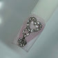 10 PCs - Gray Dangle Heart Charm - JTessentials