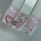 10 PCs - Gray Dangle Heart Charm - JTessentials