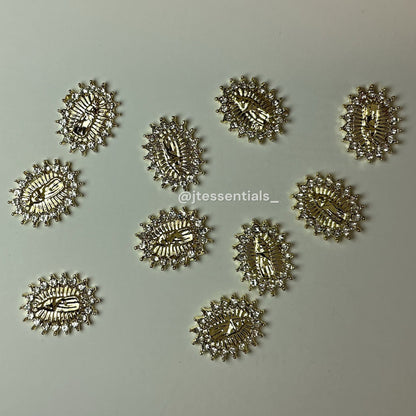 10 PCs LuX- Virgencita GOLD silver bling - JTessentials