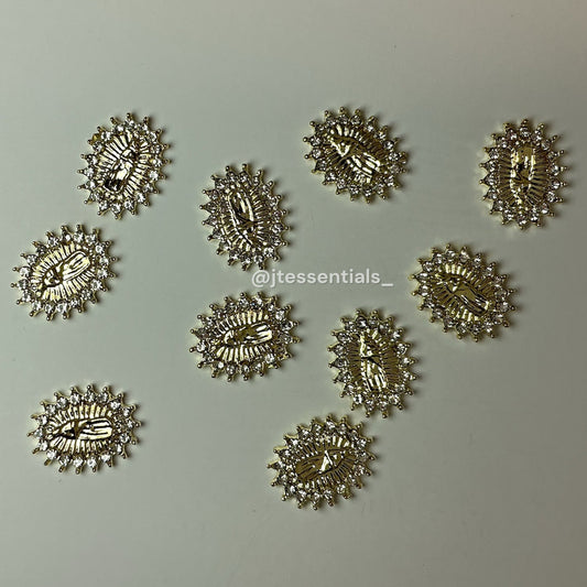 10 PCs LuX- Virgencita GOLD silver bling - JTessentials