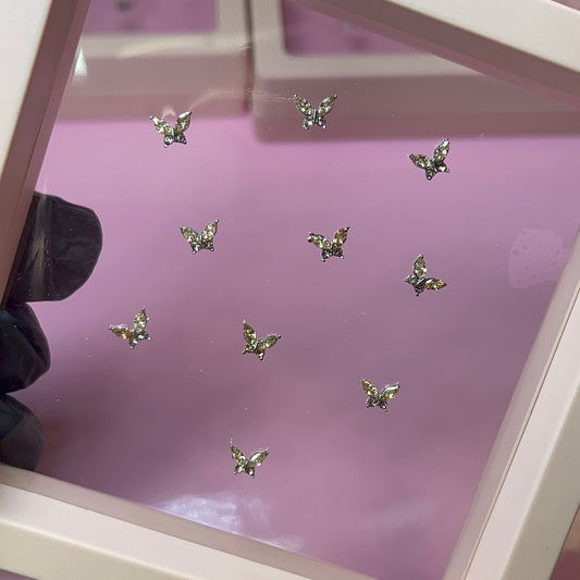 10 PCs mini Crystal butterfly - Champagne - JTessentials