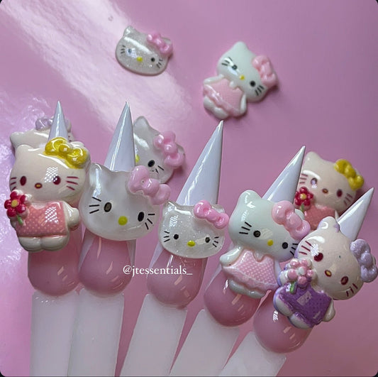 10 pcs MIX - 04 HELLO K nail charms - JTessentials