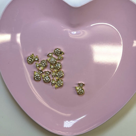 10 pcs Money Bag Bling Nail Charms - Gold - JTessentials