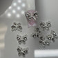 10 PCs Silver butterfly Charm w/ silver Rhinestone - JTessentials