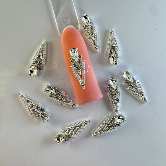 10 pcs - silver Lux Nail Charm - JTessentials