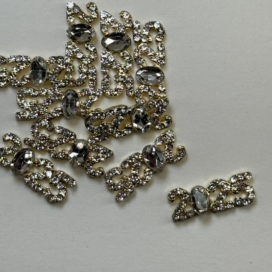 10 - Piece 2025 Gold Nail Charms - Bling Accessories for Glamorous Nail Art - JTessentials