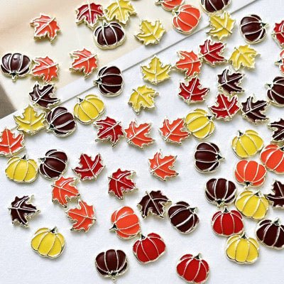 10 piece-pumpkin charms autum fall - JTessentials