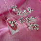 10 - Piece Silver Bow Nail Charms - Model 01 Elegant 3D Nail Art Decorations - JTessentials
