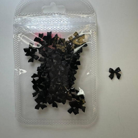 100 PC BOW CHARMS | BLACK - JTessentials
