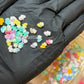 100 pcs Pastel heart double nail charm - JTessentials