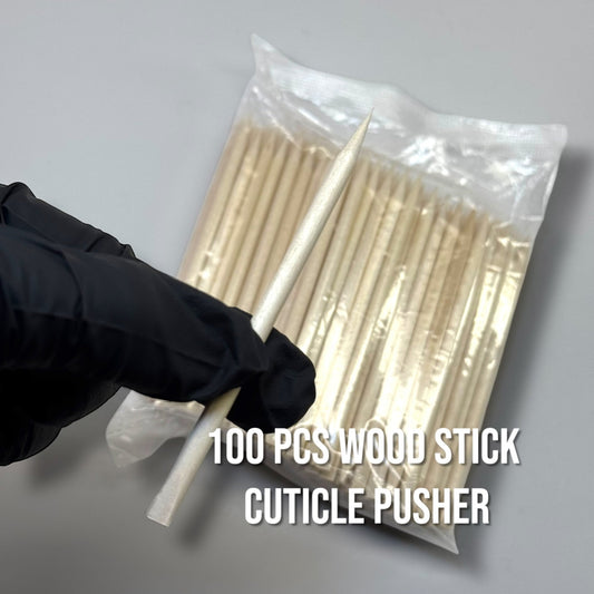 100 Pcs Wooden Cuticle Pusher Sticks – Dual - End Nail Care Tools for Manicure, Pedicure & Nail Art Prep - JTessentials