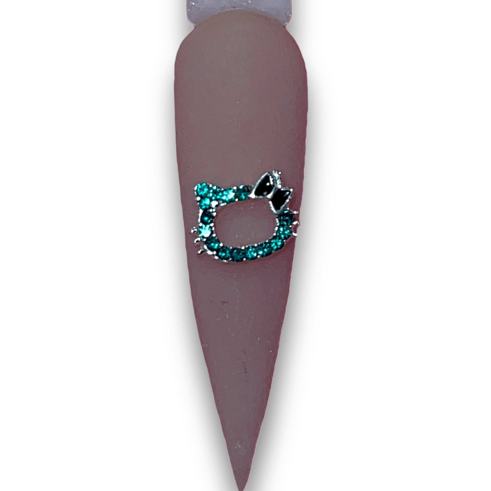 10pc kitty Nail Charms•Emerald Green outline - JTessentials