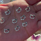 10pc kitty Nail Charms•Silver outline - JTessentials