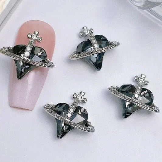 10pcs Heart PLANET - BALCK 10 pcs BAG - JTessentials