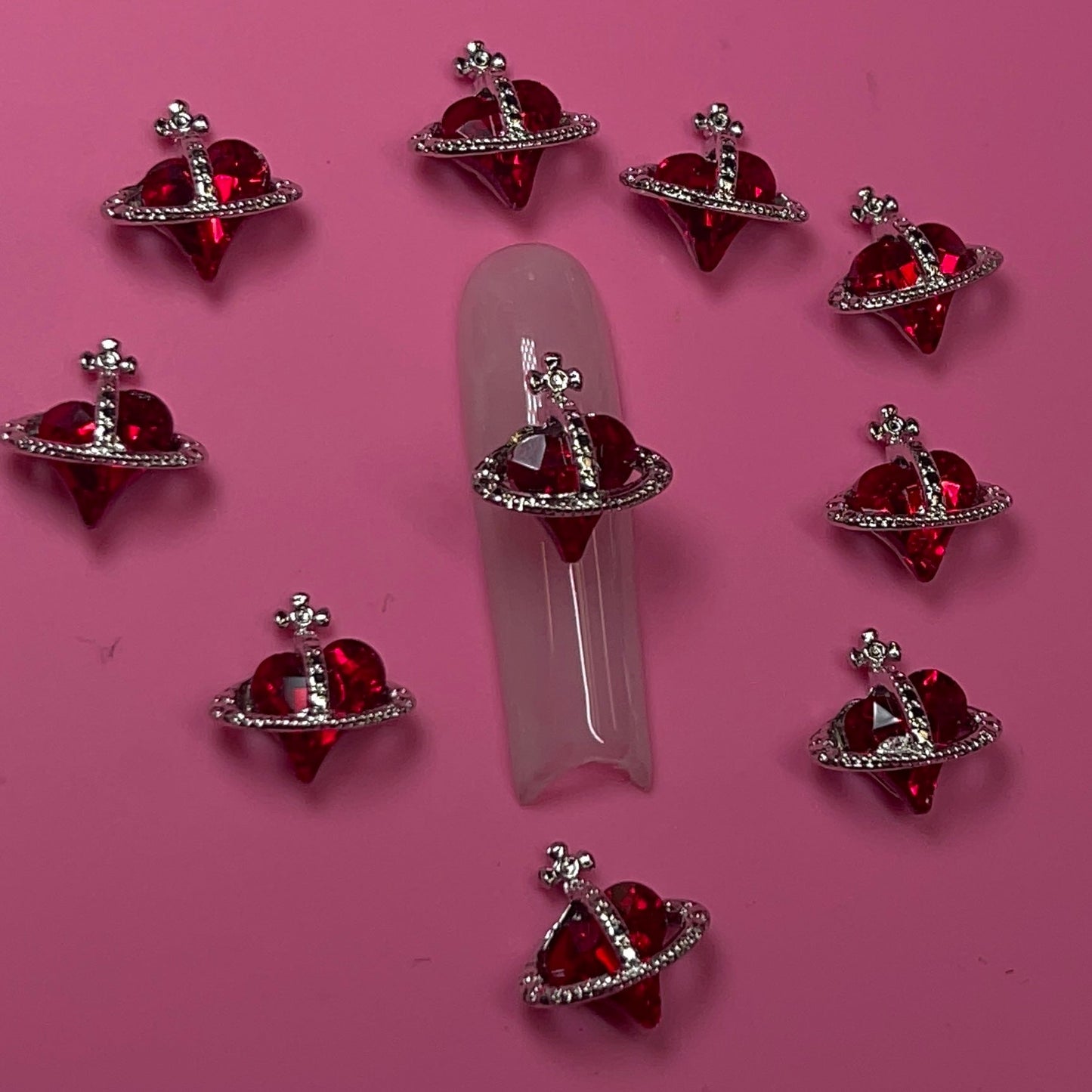 10pcs Heart PLANET - RED 10 pcs BAG - JTessentials