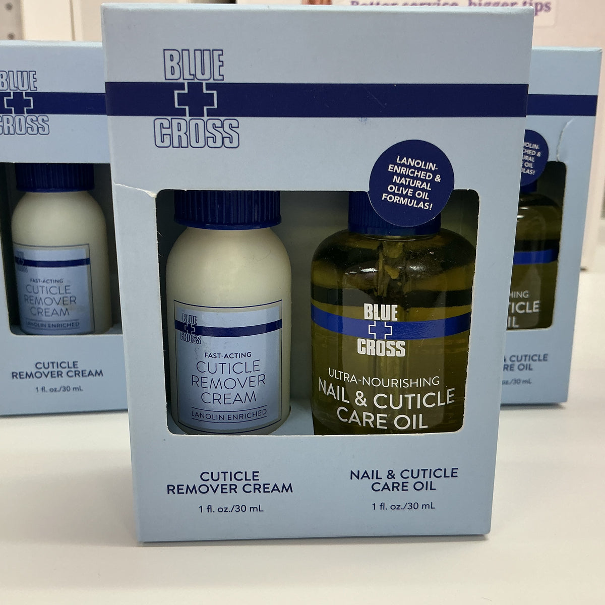 Cuticle remover cream/ Nail Cuticle care oil -Blue + cross
