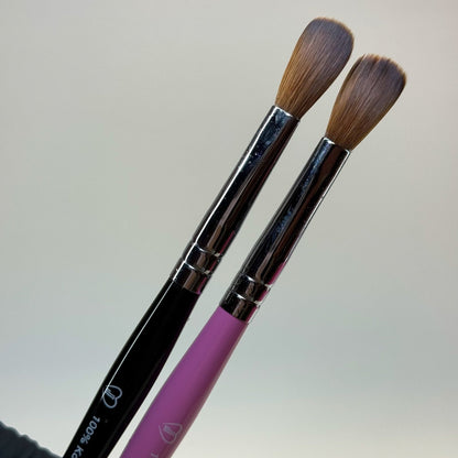 12 100% Kolinsky Acrylic Nail Brush - JT Flat Brush Pre - Crimped for Precision - JTessentials
