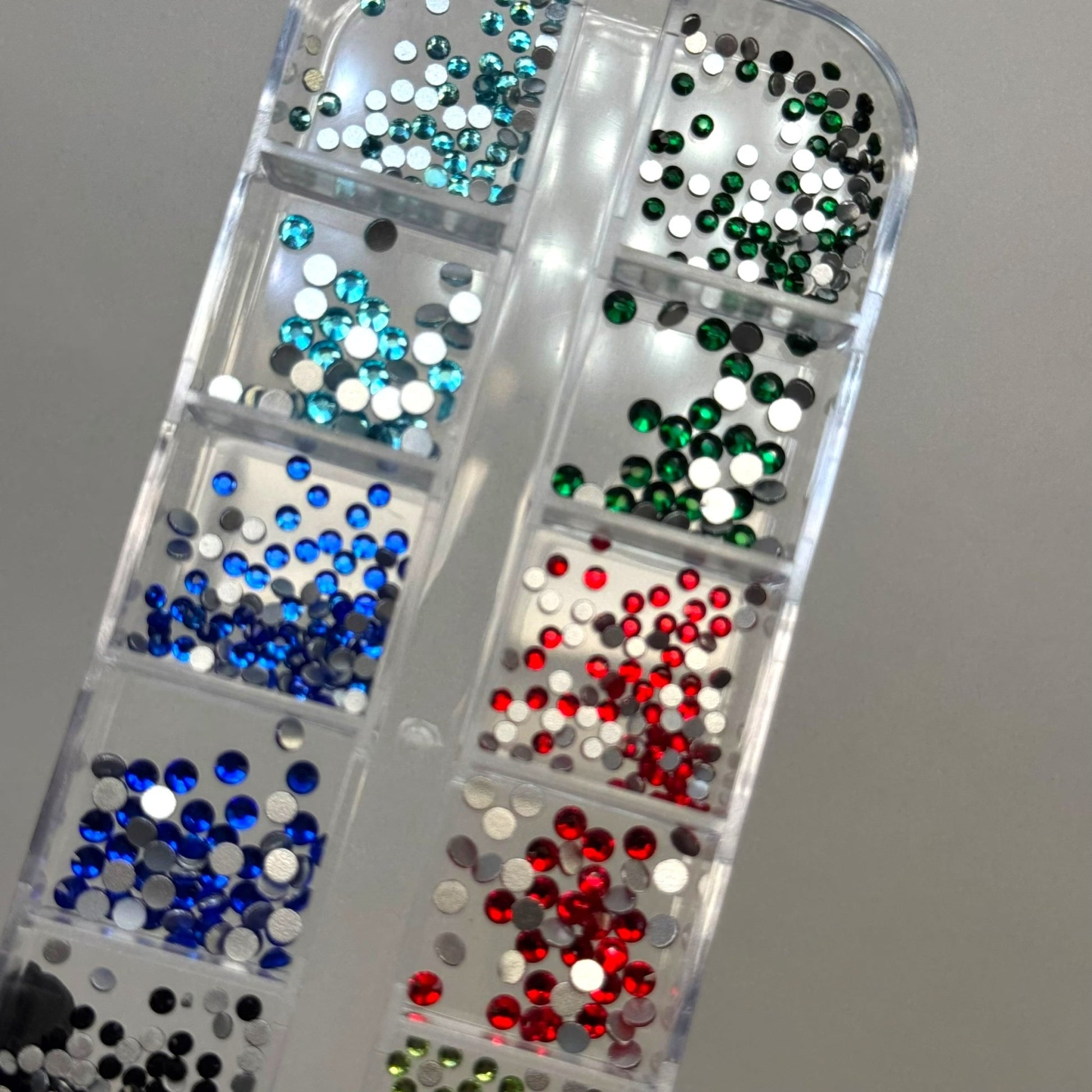 12 - Color Rhinestone Nail Art Box – Sparkling Gems for Nail Technicians - JTessentials
