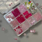 12 Grit Pink Nail Charm Box – Cute 3D Kawaii Nail Art Decorations | Hearts, Bows, Bears, Stars & More - JTessentials