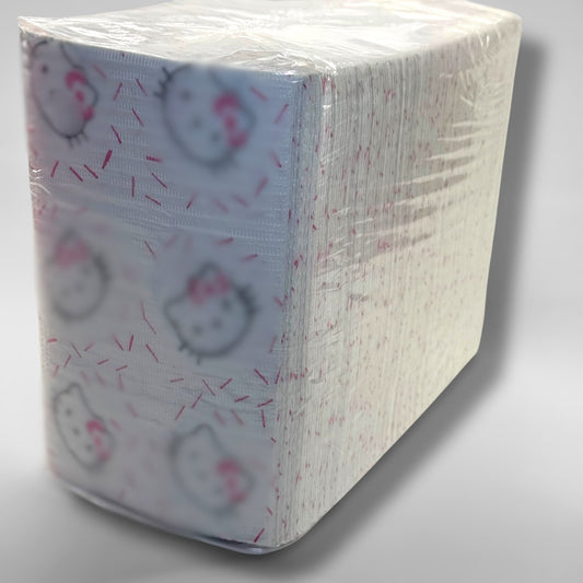 125 Pcs Hello Kitty Disposable Dental Bibs / Nail Table Covers – Cute & Waterproof Table Protection for Nail Techs & Artists - JTessentials