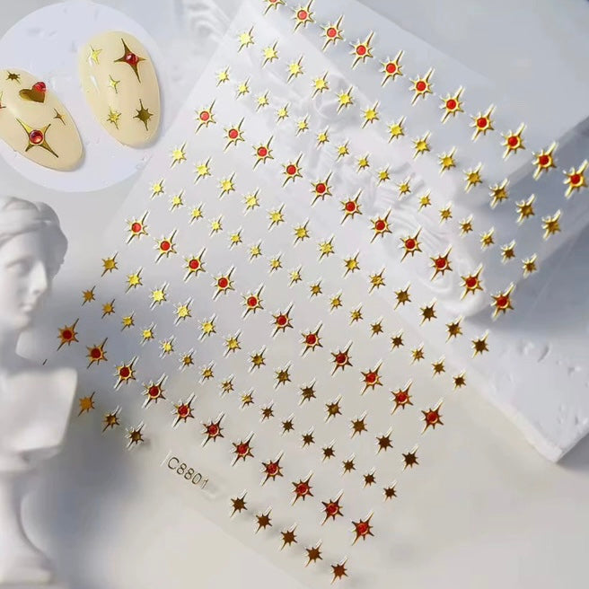 Nail sticker- gold designs