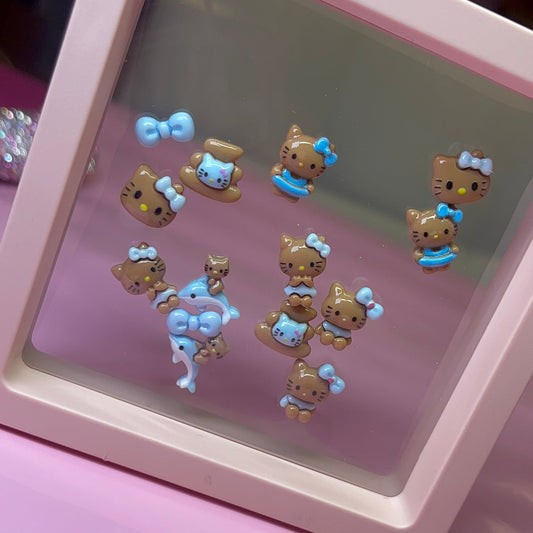 14 pc Summer Tan HK BLUE MIX nail charm - JTessentials