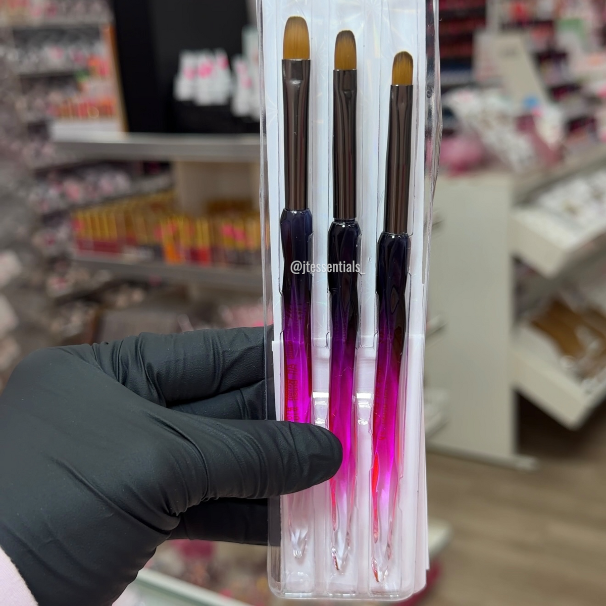Flat head Nail Brush Set - 3 Pcs