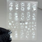 155 - White Airbrush - Inspired Nail Stickers - JTessentials