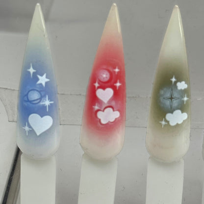 157 - White Airbrush - Inspired Nail Stickers - JTessentials