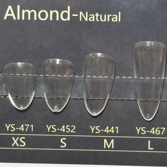 Full Cover Soft Gel Nail Extensions – 15 Sizes Box (Almond-Natural )