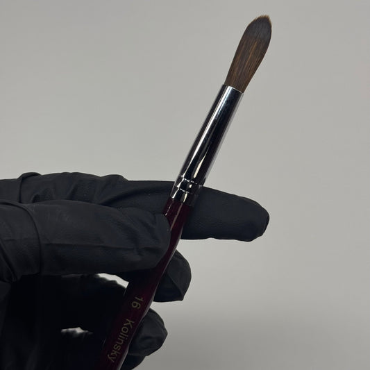 16 Kolinsky Acrylic Nail Brush - Ideal for Beginners & Practice Sessions - JTessentials