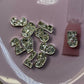Silver Rhinestone Number Nail Charms – 0-9 Digits for Custom Nail Art