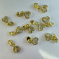 10 PCs gold Dangle Heart Charm